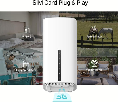 TP-Link Archer NX200 5G Router WiFi 6 AX1800Mbps, 5G Router with Sim Slot, Enjoy 5G Speed Sharing Everywhere,Gigabit Ports, Plug & Play, EasyMesh, WiFi Router, WiFi Extender Booster, WiFi Booster