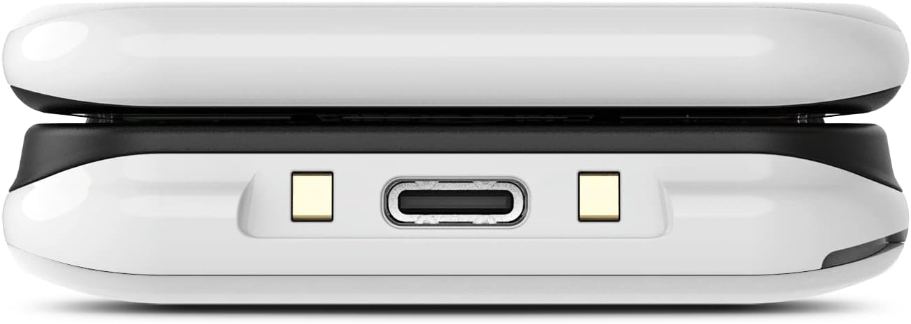 Emporia SIMPLICITYglam LTE V227, 4G Flip/Clamshell Phone for the Elderly with large 2.8" screen, Emergency SOS button and charging cradle - White (Official UK and Ireland version)