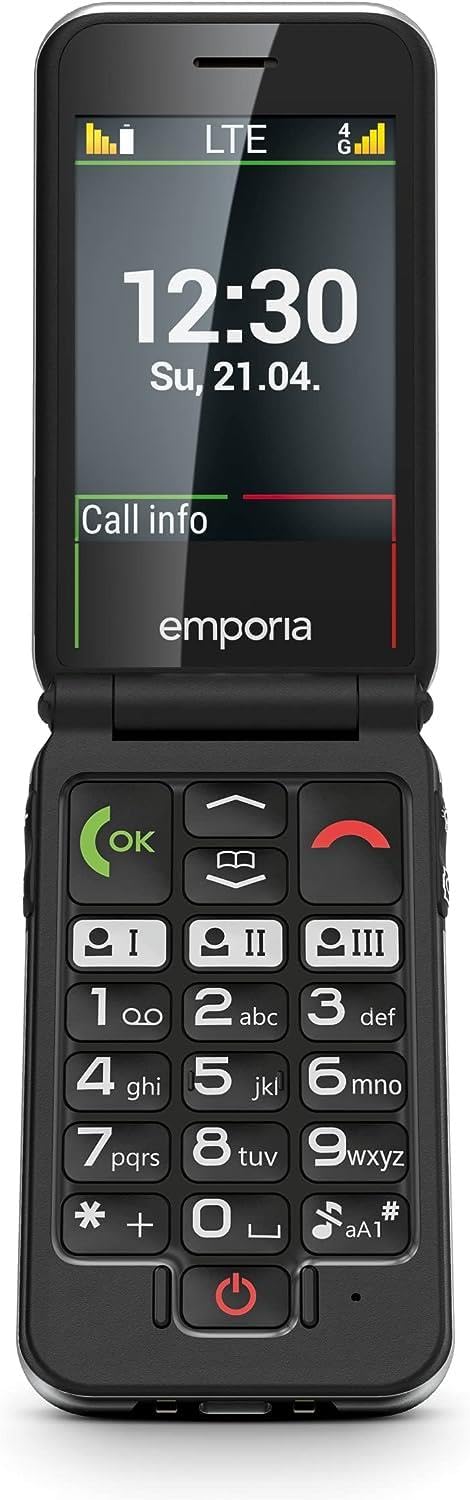 Emporia JOY 2G Clamshell Stylish Mobile Phone - Black (official UK and Ireland version