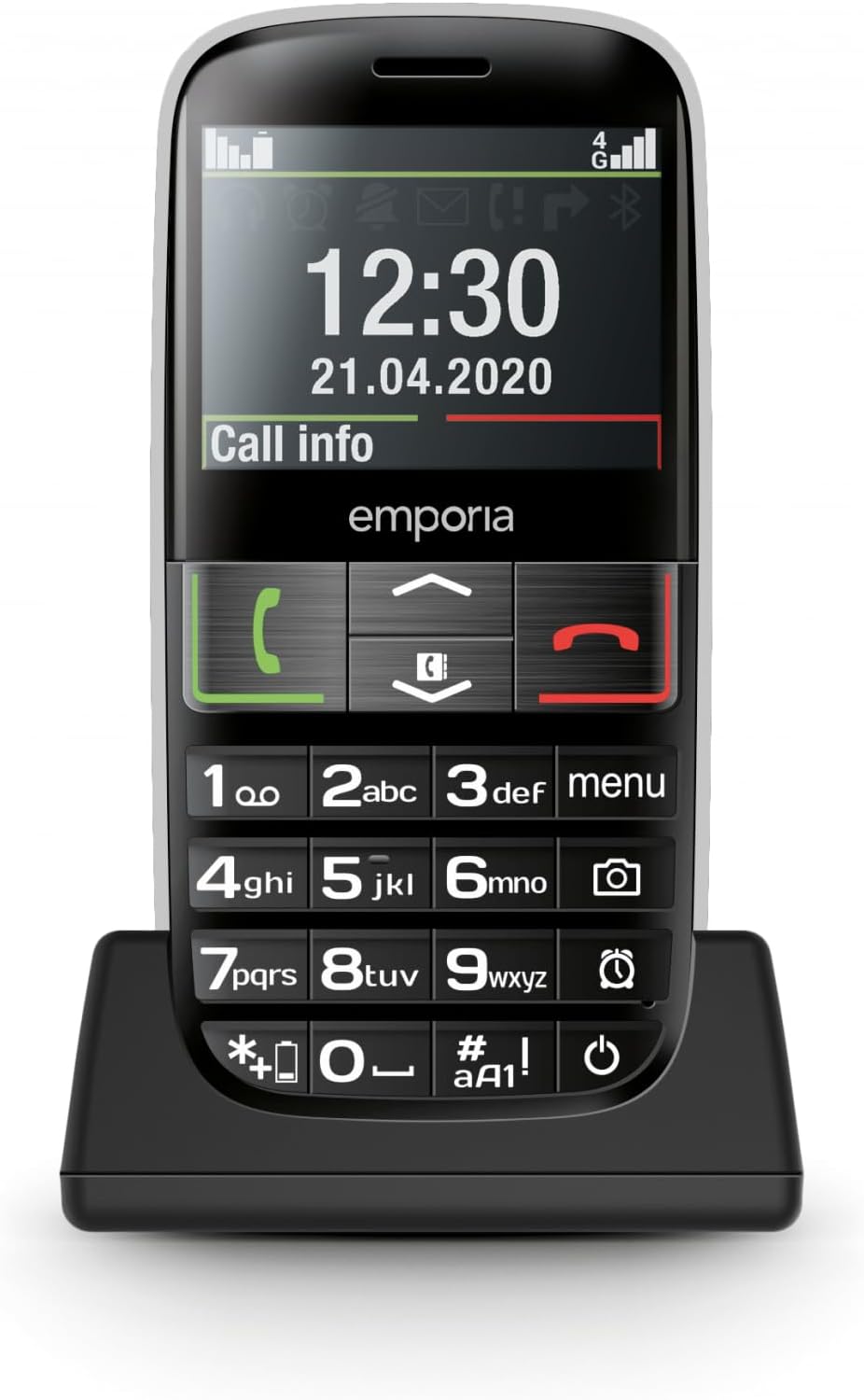 Emporia - ACTIVE LTE, 4G VoLTE Big Button mobile phone, ideal for the elderly, 2.3" colour screen, 2MP camera, Unlocked - Black