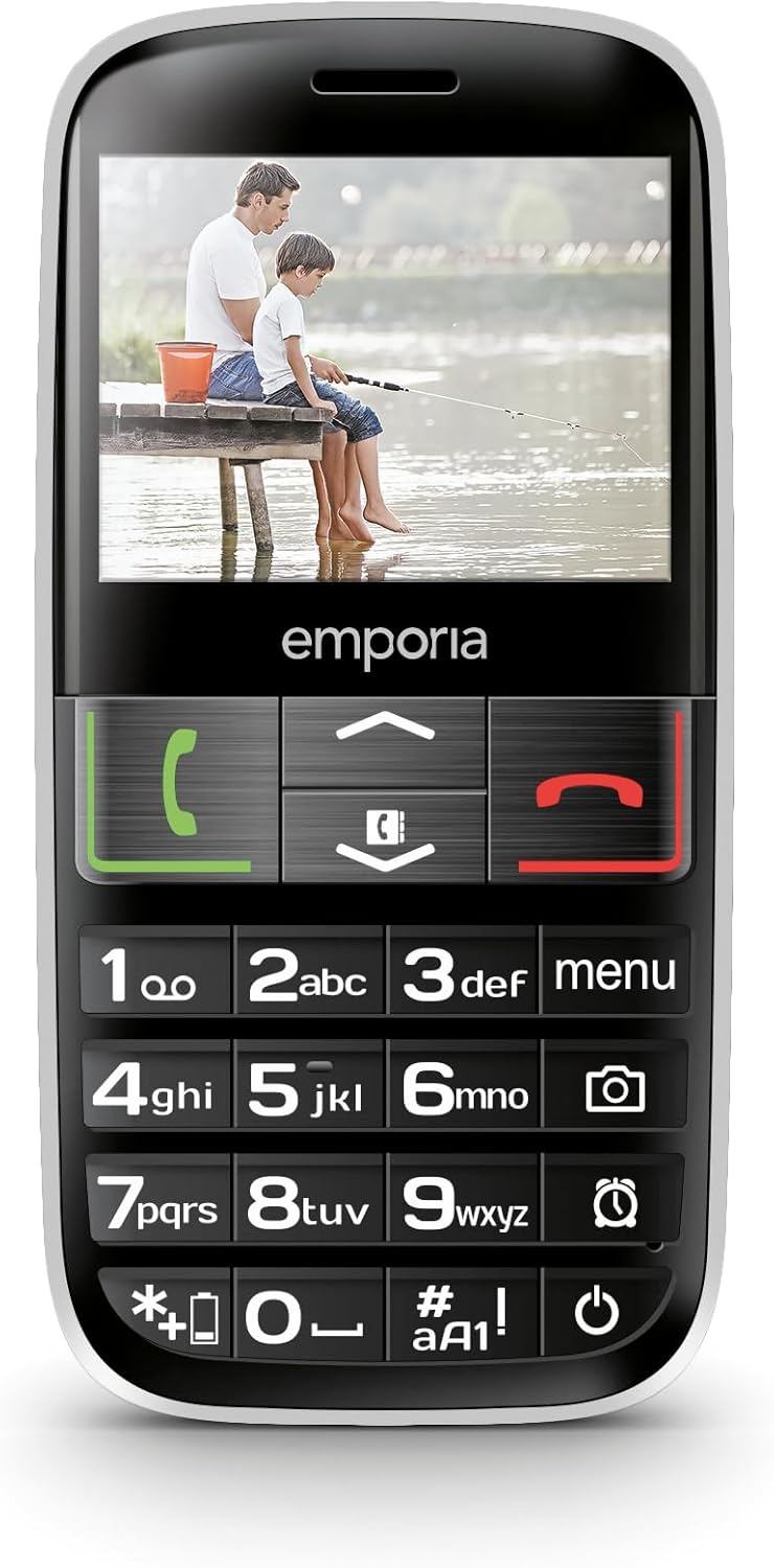 Emporia - ACTIVE LTE, 4G VoLTE Big Button mobile phone, ideal for the elderly, 2.3" colour screen, 2MP camera, Unlocked - Black