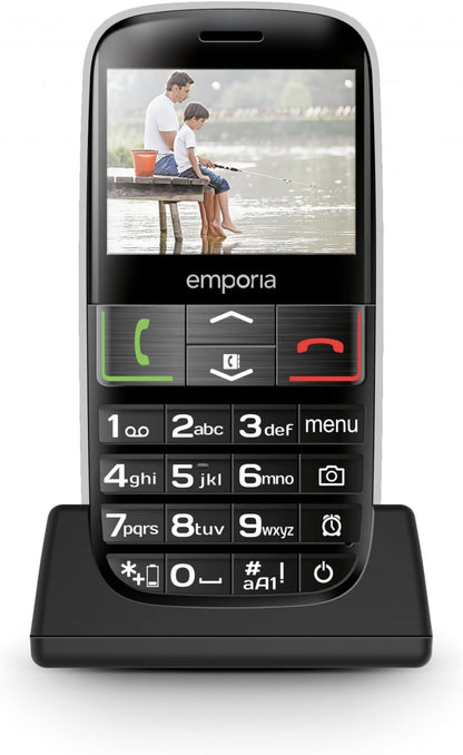 Emporia - ACTIVE LTE, 4G VoLTE Big Button mobile phone, ideal for the elderly, 2.3" colour screen, 2MP camera, Unlocked - Black