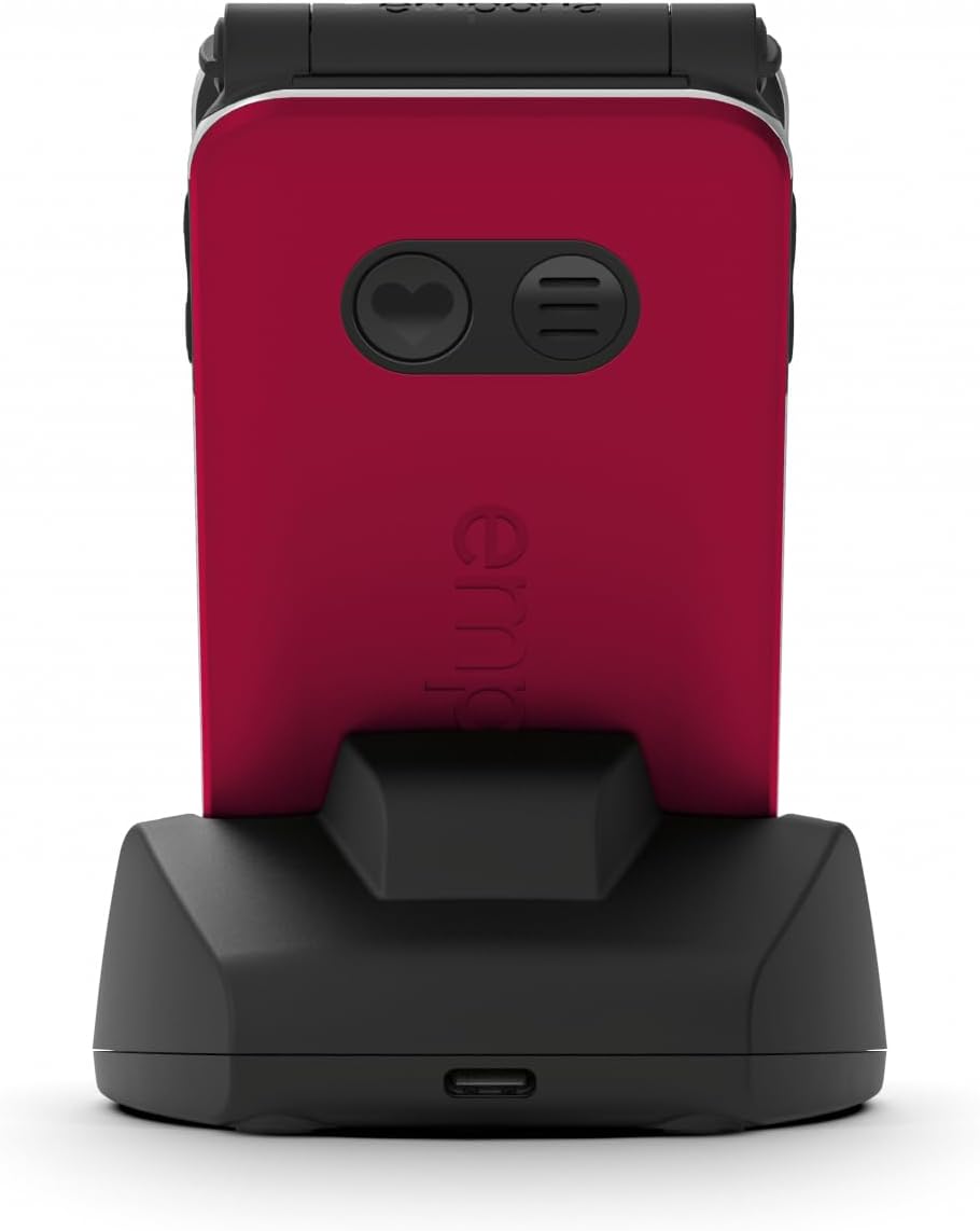 Emporia - JOY LTE - Big Button 4G FLIP Mobile Phone, ideal for the elderly - Unlocked, Large 2.8" screen, external screen, 2MP camera