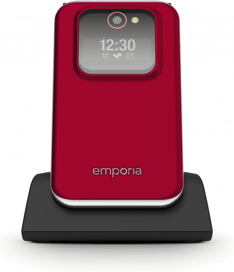 Emporia - JOY LTE - Big Button 4G FLIP Mobile Phone, ideal for the elderly - Unlocked, Large 2.8" screen, external screen, 2MP camera
