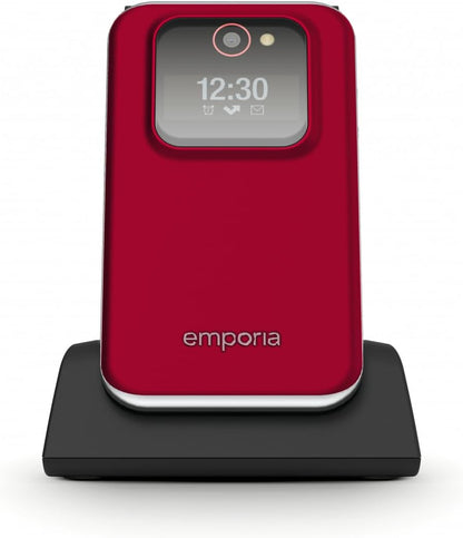 Emporia - JOY LTE - Big Button 4G FLIP Mobile Phone, ideal for the elderly - Unlocked, Large 2.8" screen, external screen, 2MP camera