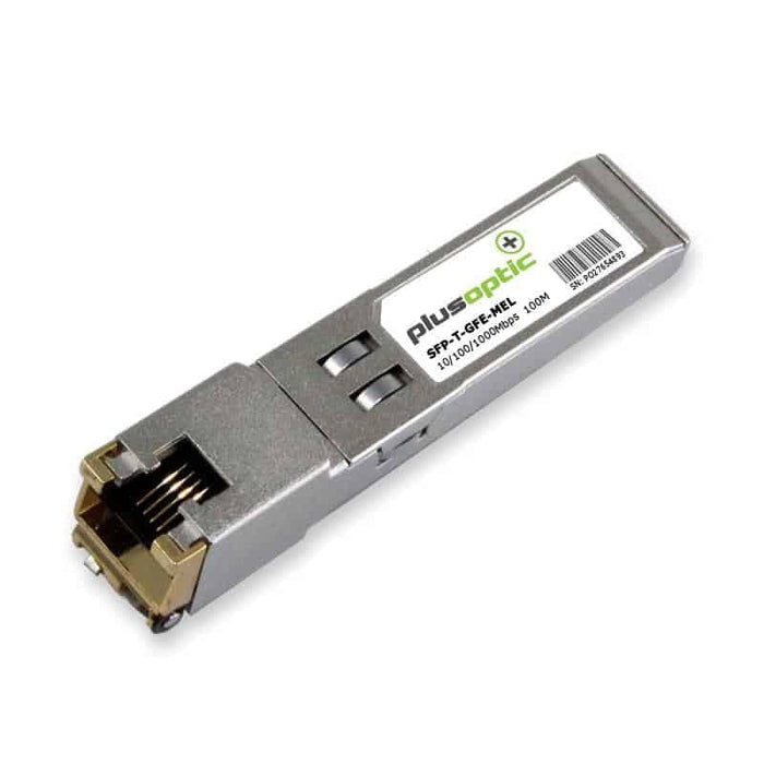 Plusoptic SFP-T-GFE-MEL 1000Mbps Copper Network Transmitter Module (Copper, 1000Mbps, SFP, 100m, Silver, Metal