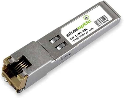 Plusoptic SFP-T-GFE-MEL 1000Mbps Copper Network Transmitter Module (Copper, 1000Mbps, SFP, 100m, Silver, Metal