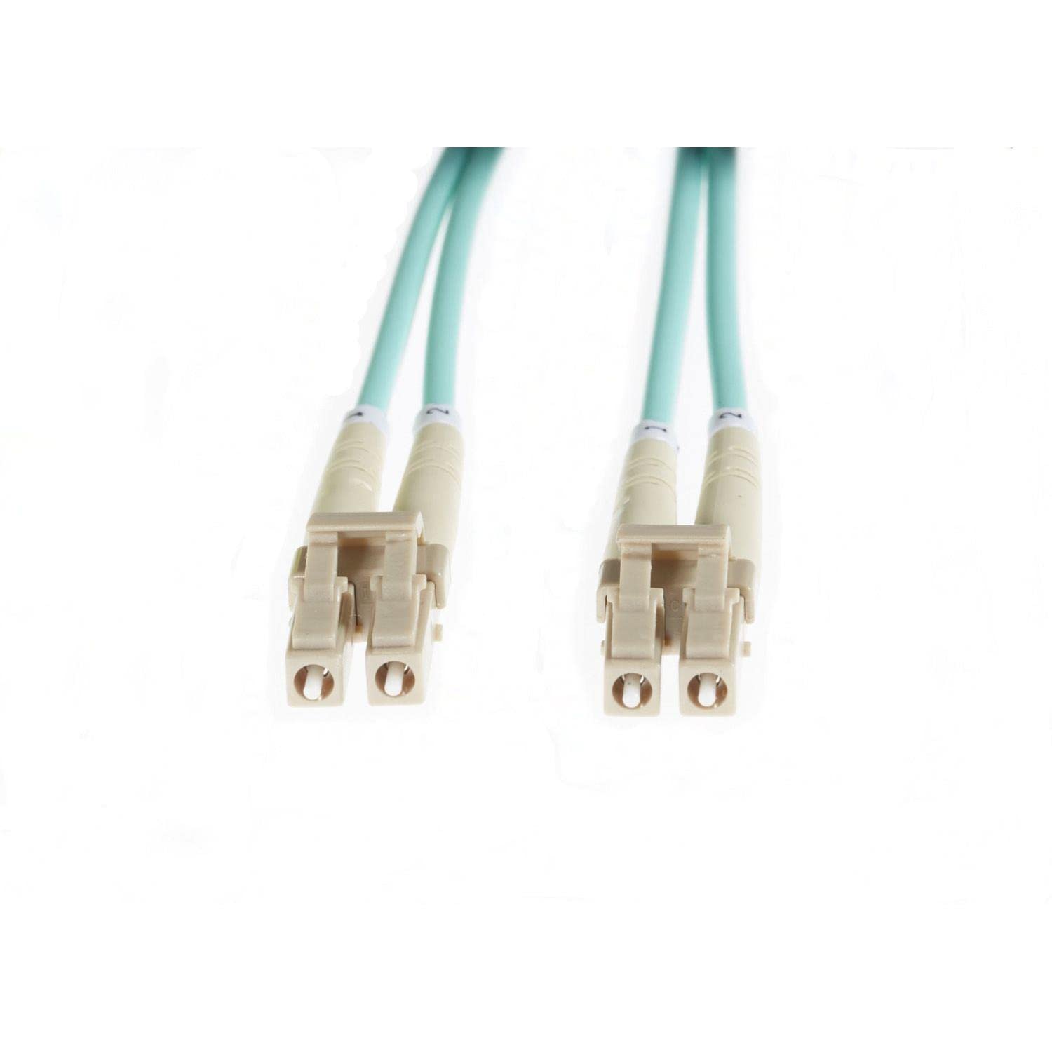 4Cabling PlusOptic 1m LC-LC OM4 Multimode Backwards compatible with OM3 Fibre Optic Duplex LSZH Patch Lead