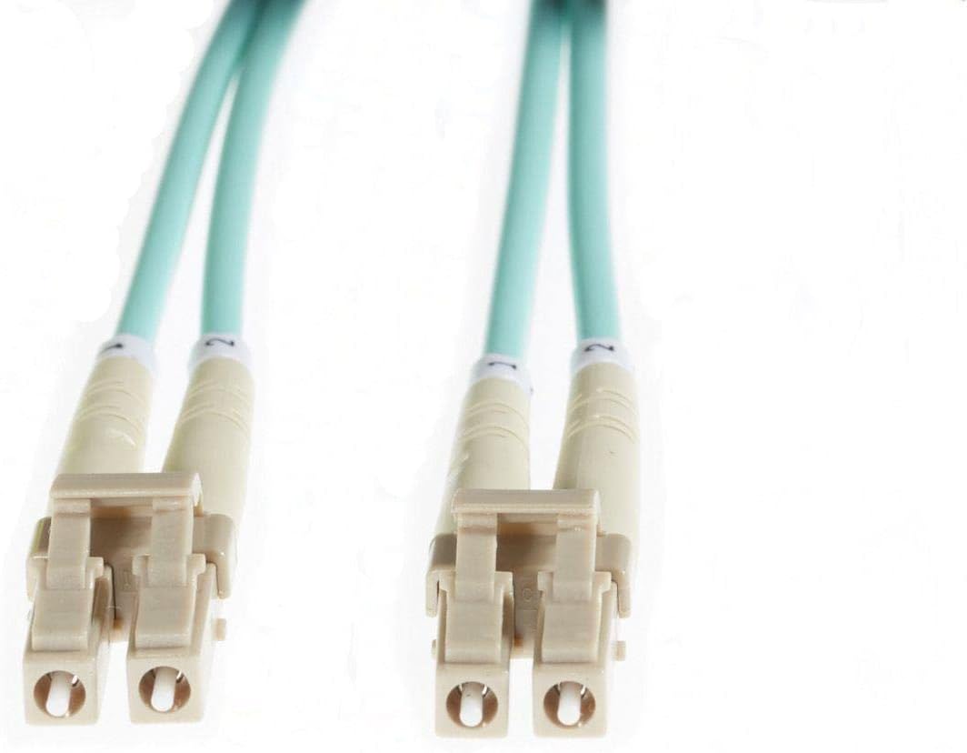 4Cabling PlusOptic 1m LC-LC OM4 Multimode Backwards compatible with OM3 Fibre Optic Duplex LSZH Patch Lead
