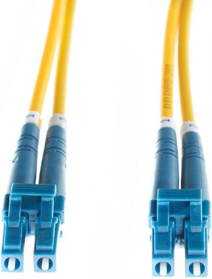 4Cabling Plusoptic 1m LC-LC OS2 / OS1 Singlemode Fibre Optic Duplex LSZH Patch Lead : 2mm Oversleeving | Yellow