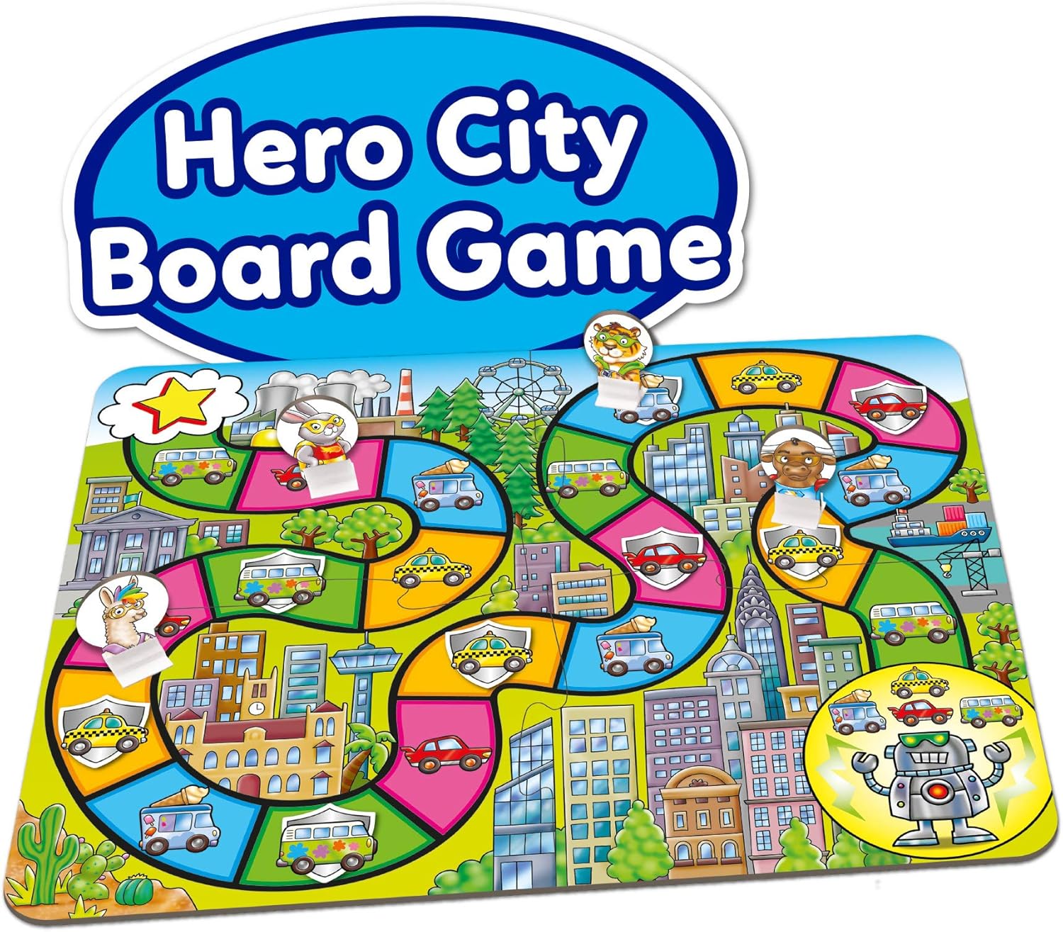 Orchard Toys Times Tables Heroes - 2 in 1 Maths Games for Kids with Multiplication Bingo and Counting Board Game - Children’s Learning and Educational Math Games for 6-9 Year Olds - 2-4 Players