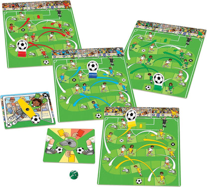 Orchard Toys Football Game, Perfect for Kids and Football fans ages 5+, Fun Snakes and Ladders Style Game, Family Game