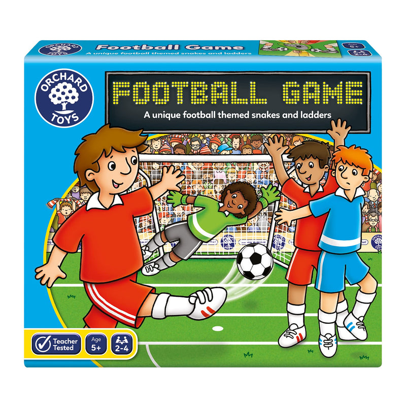 Orchard Toys Football Game, Perfect for Kids and Football fans ages 5+, Fun Snakes and Ladders Style Game, Family Game