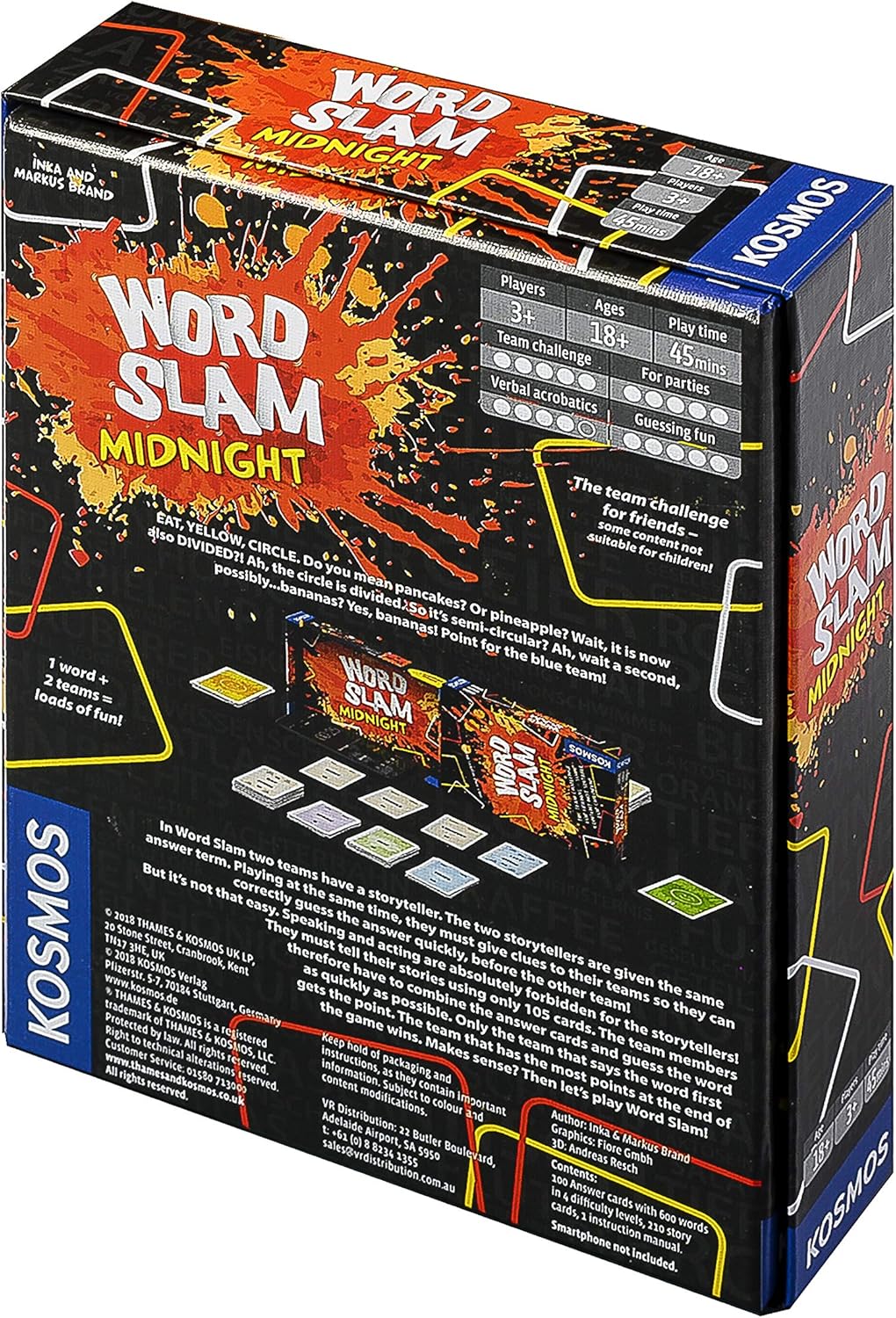 Thames & Kosmos 691196 Word Slam Midnight | The Team Challenge for (Grown-up) Friends | Adult Party Game, 3+ Players | Ages 18+ |