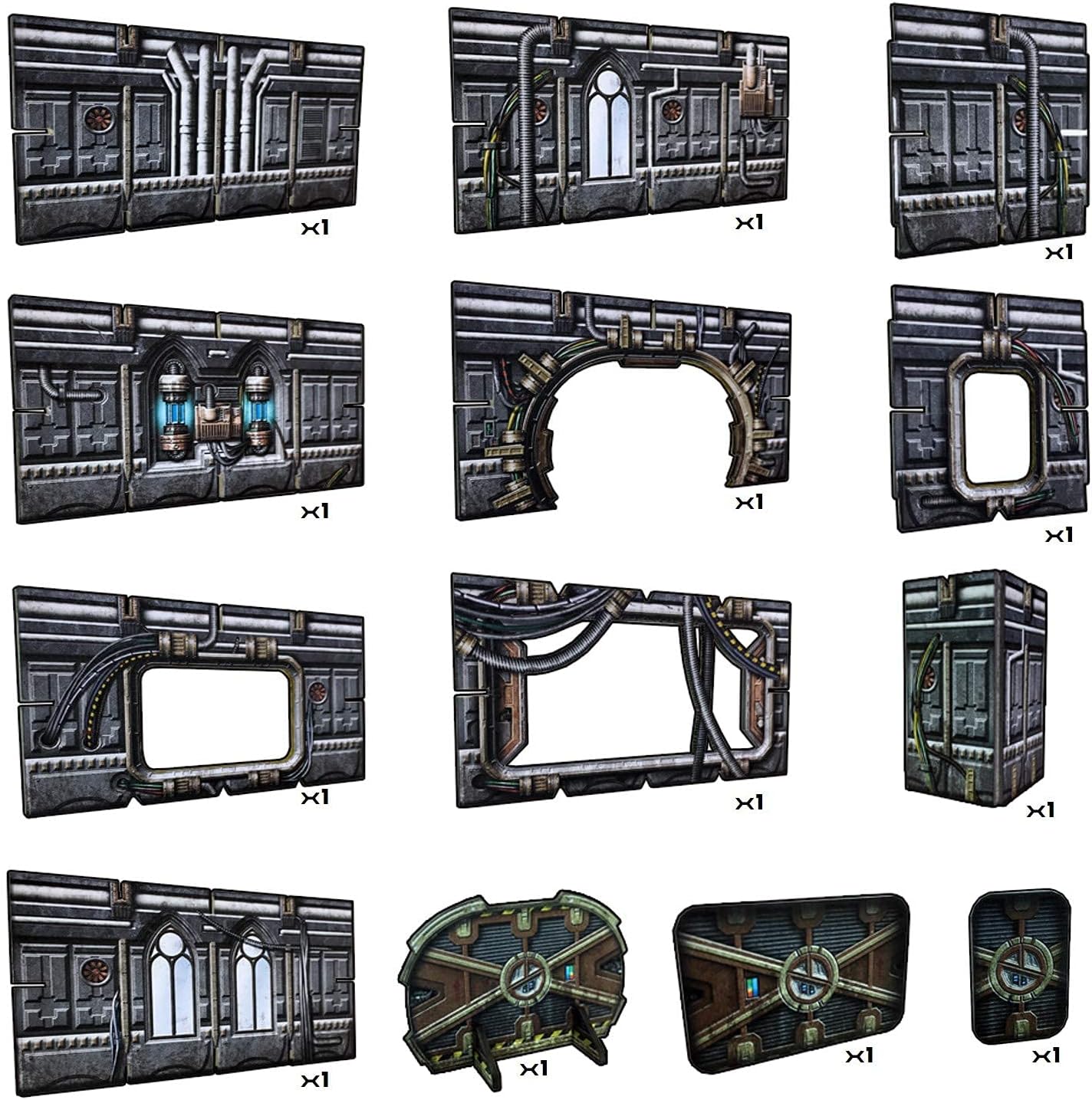 Battle Systems Sci-Fi Terrain - 28mm Modular 3D Space Terrain - Perfect for Wargaming and Roleplaying Tabletop Games - Full Colour Printed 3D 40K Multi Level Building Models (Gothic Ruins
