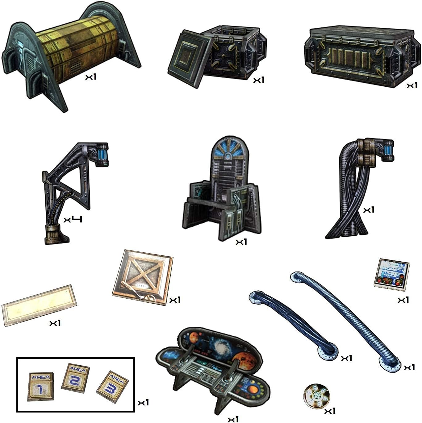 Battle Systems Sci-Fi Terrain - 28mm Modular 3D Space Terrain - Perfect for Wargaming and Roleplaying Tabletop Games - Full Colour Printed 3D 40K Multi Level Building Models (Gothic Ruins