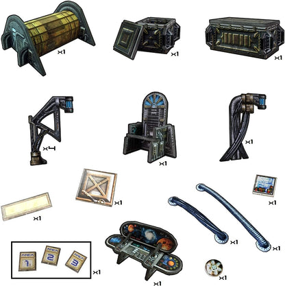 Battle Systems Sci-Fi Terrain - 28mm Modular 3D Space Terrain - Perfect for Wargaming and Roleplaying Tabletop Games - Full Colour Printed 3D 40K Multi Level Building Models (Gothic Ruins