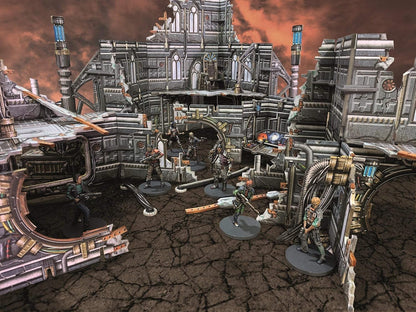 Battle Systems Sci-Fi Terrain - 28mm Modular 3D Space Terrain - Perfect for Wargaming and Roleplaying Tabletop Games - Full Colour Printed 3D 40K Multi Level Building Models (Gothic Ruins