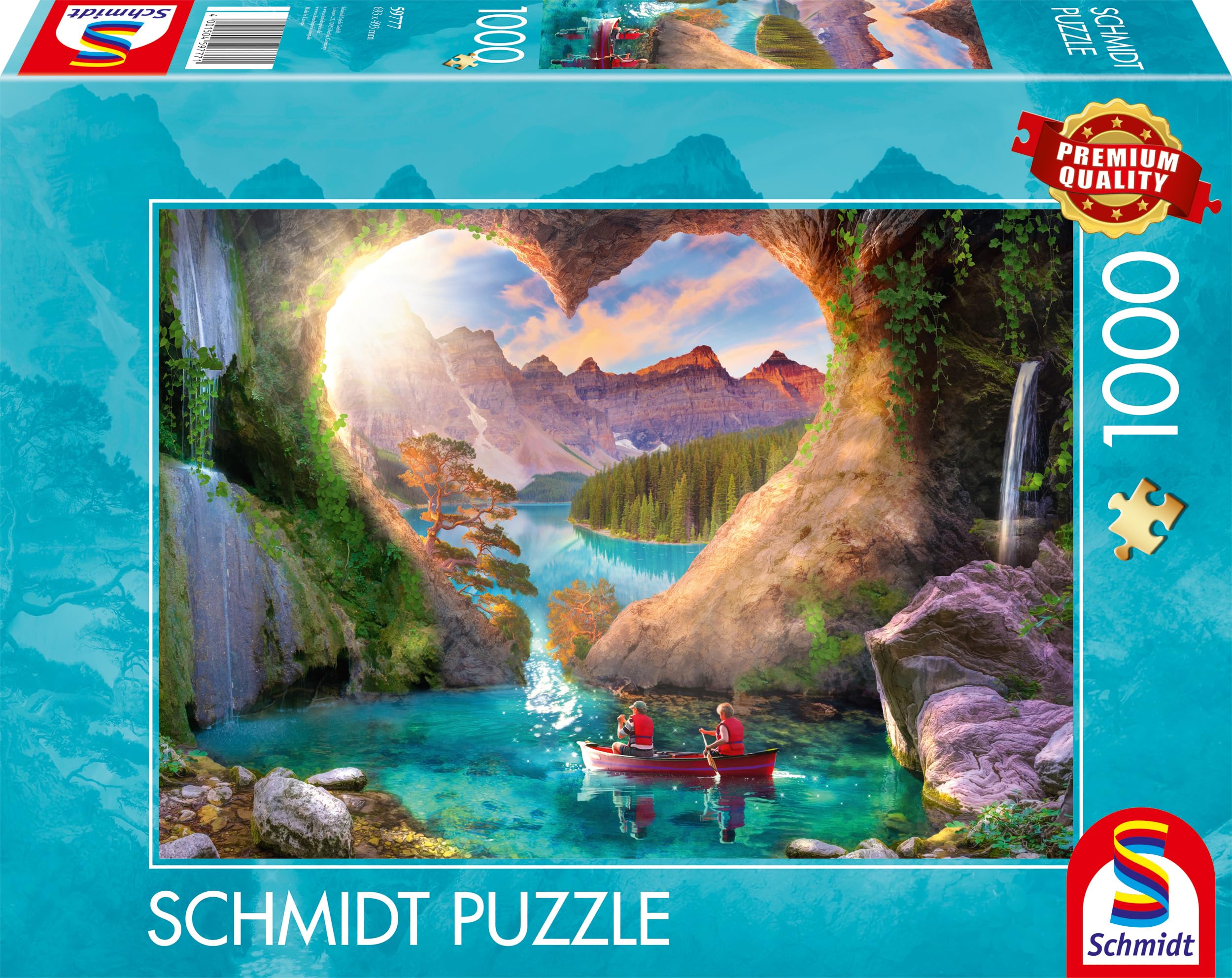 Schmidt Spiele 59777-Puzzle de 1000 Piezas, diseño de Vista con corazón, Multicolor (59777