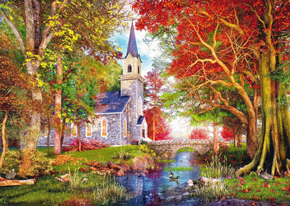 Schmidt Spiele 59788-Puzzle de 1000 Piezas, diseño de la Capilla en el otoño, Multicolor (CSG59788), (59788