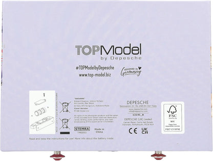 Depesche TOPModel 13141 Large Jewellery Box in Light Purple, with Model Motif and Colourful Details, Jewellery Box with Code, Sound and Mirror