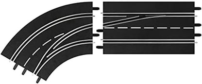 Carrera Carrera-20030363 Digital 124/132 Lane Change Left Curve, out to in, Pista Slot, Multicolor, Talla única (20030363