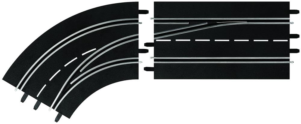 Carrera Carrera-20030363 Digital 124/132 Lane Change Left Curve, out to in, Pista Slot, Multicolor, Talla única (20030363