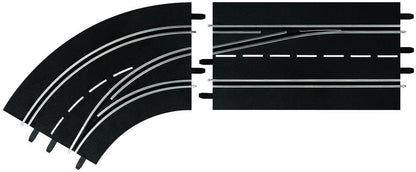 Carrera Carrera-20030363 Digital 124/132 Lane Change Left Curve, out to in, Pista Slot, Multicolor, Talla única (20030363