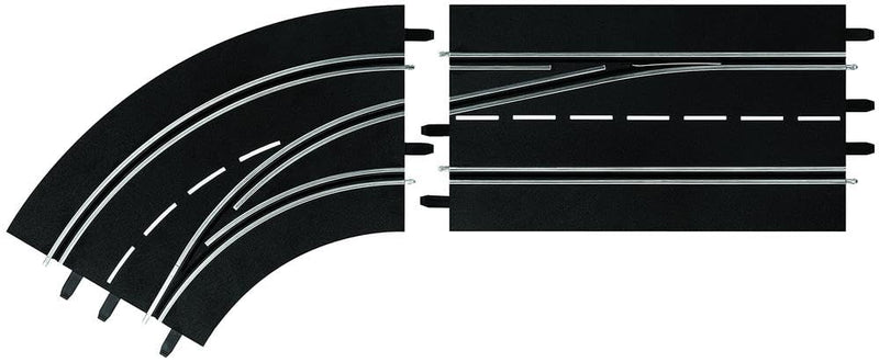 Carrera Carrera-20030363 Digital 124/132 Lane Change Left Curve, out to in, Pista Slot, Multicolor, Talla única (20030363