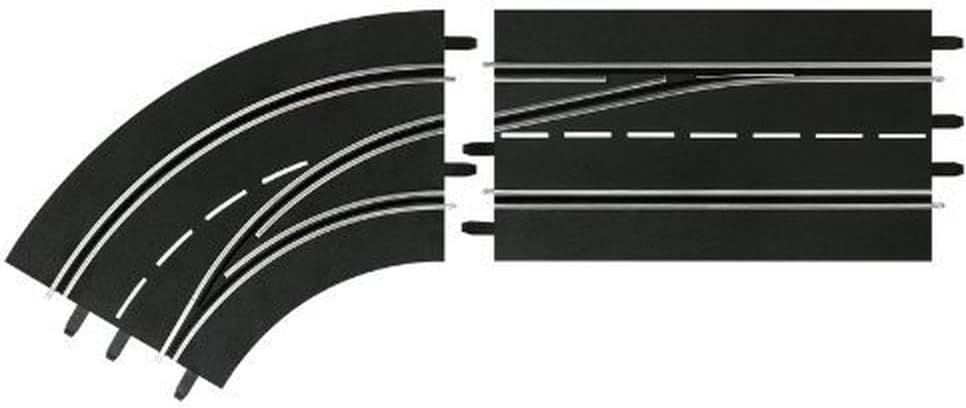 Carrera Carrera-20030363 Digital 124/132 Lane Change Left Curve, out to in, Pista Slot, Multicolor, Talla única (20030363