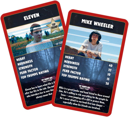 Top Trumps Stranger Things Kartenspiel | Familienspiele für Kinder und Erwachsene | Lernspiele | Kartenspiele für Kinder ab 2 Spieler | Kriegsspiele für Kinder | Spiele