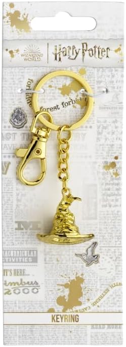 Harry Potter Officiële gouden toon sorteerhoed sleutelhanger, Goud, M