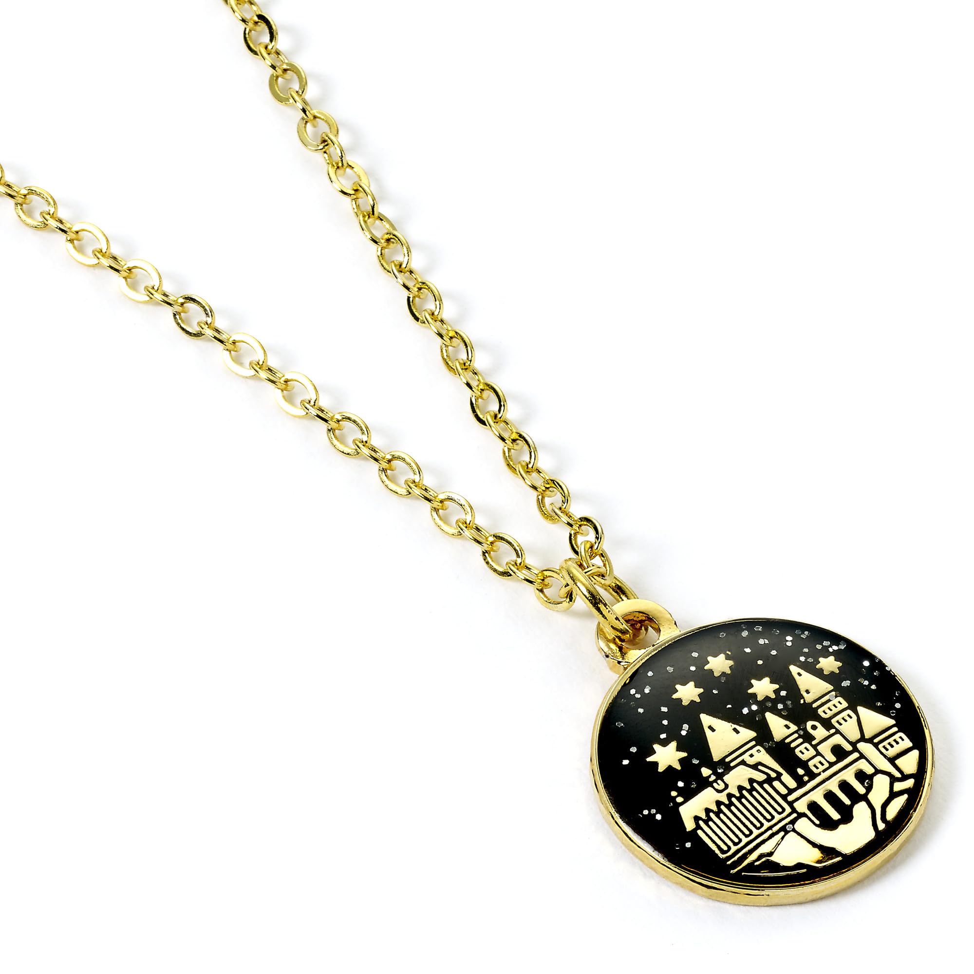 Harry Potter Hogwarts Castle Gold Necklace