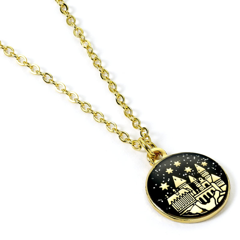 Harry Potter Hogwarts Castle Gold Necklace