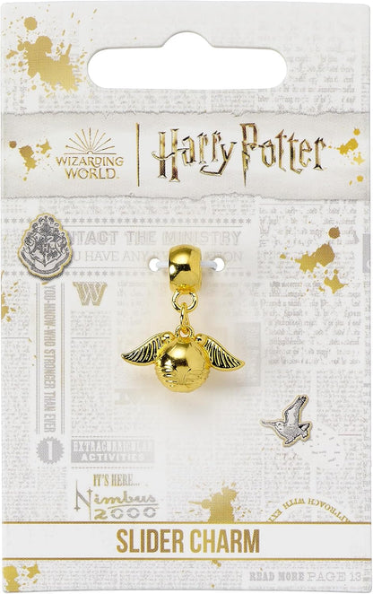 Harry Potter Golden Snitch Gold Tone Slider Charm