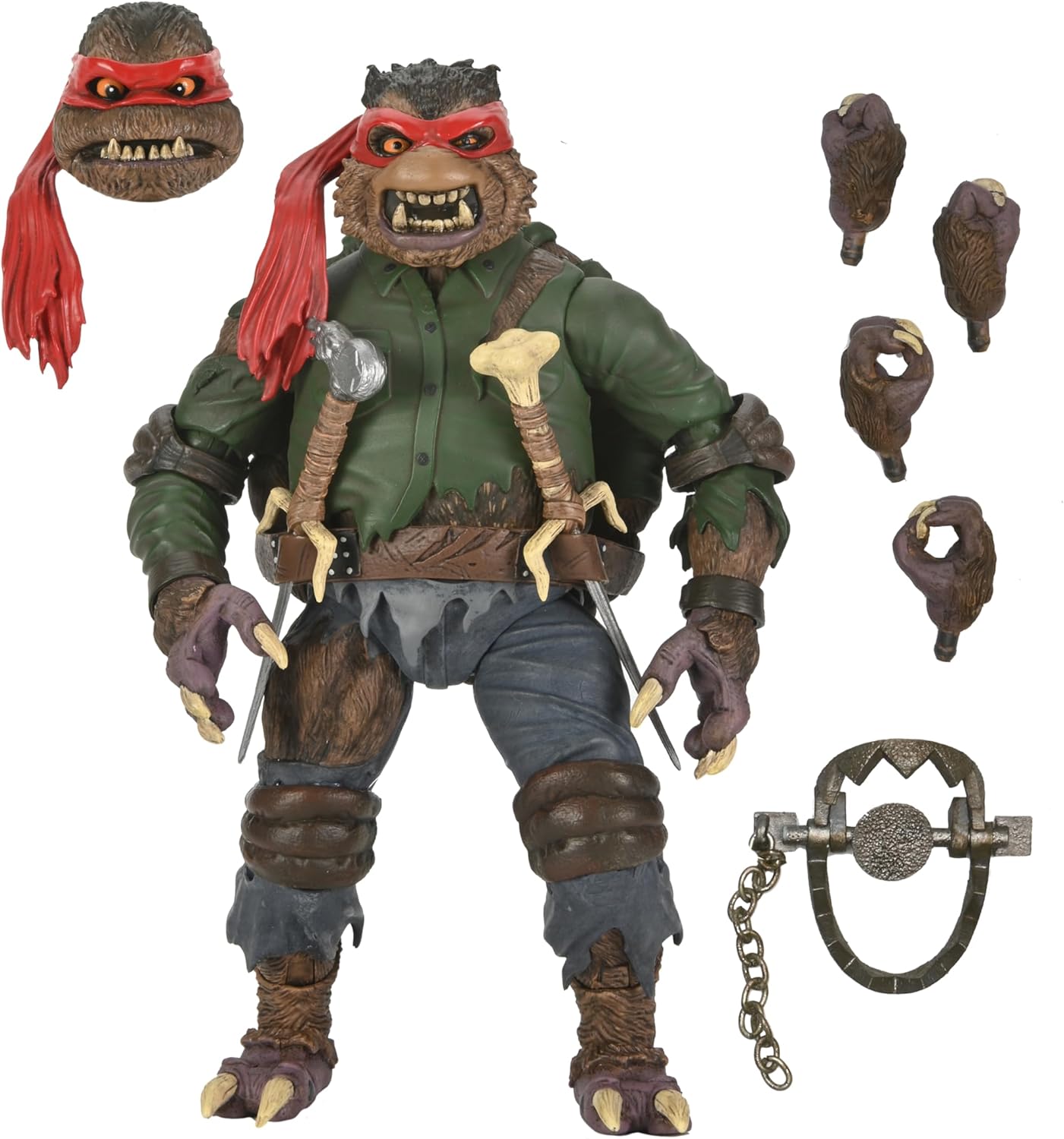 NECA Universal Monsters/Teenage Mutant Ninja Turtles Raphael as The Wolfman 7" Scale Action Figure