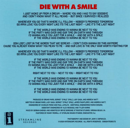 Die With A Smile Single