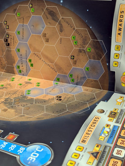 Terraforming Mars Utopia & Cimmeria - Double-Sided Game Board with New Maps and Awards - for Ages 12+ and 1 to 5 Players