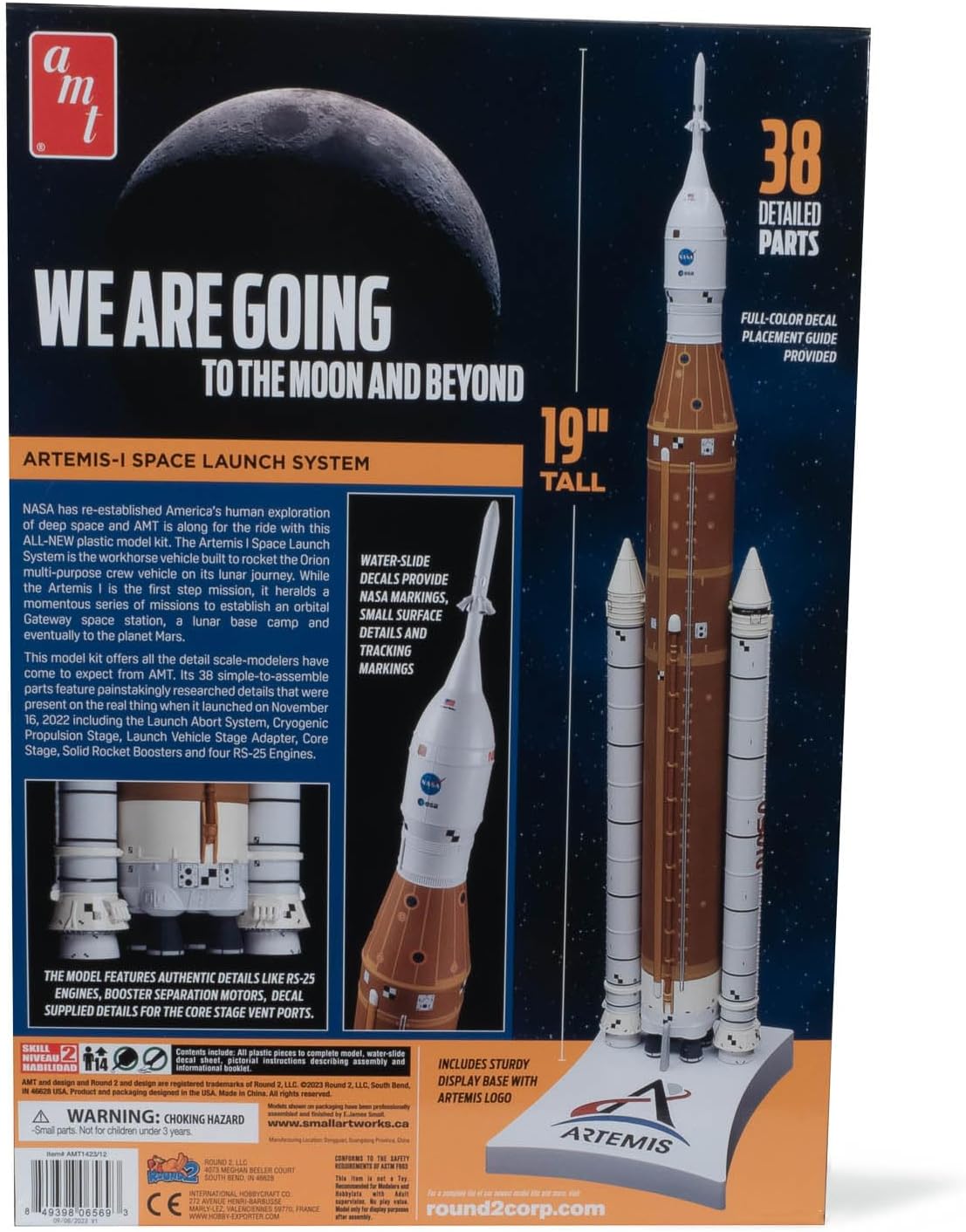 AMT- NASA Artemis-1 Rocket Espacio Maqueta, Multicolor (AMT1423