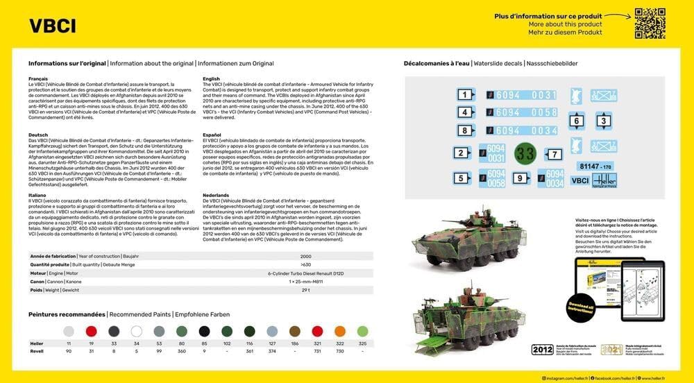 Heller 81147 Modellbausatz VBCI, Verschieden