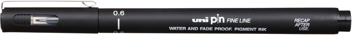 Uni - Uni Pin Setx8 Classic - Black - 0.05 To 1.2Mm And A Brush Tip
