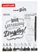 uni-ball PIN Black Ink Felt Tip Pen Fineliners. Lettering Starter Set. Includes 3 Fineliners, 5 Brush Tips, 1 Mechanical Pencil. Water and Fade Resistant Ink for Manga, Calligraphy, Technical Drawing