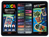Uni-Ball 186831 - POSCA Marker Set, 20 Acrylstifte im Etui, Marker Set Pop Colours, Spitze PWE5M 1,8-2,5 mm