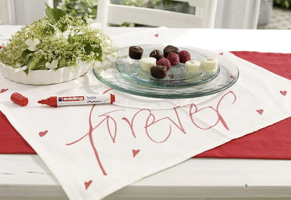 Edding - 4500 Textile Marker Set Of 5 Pcs Warm Colours - (706825)