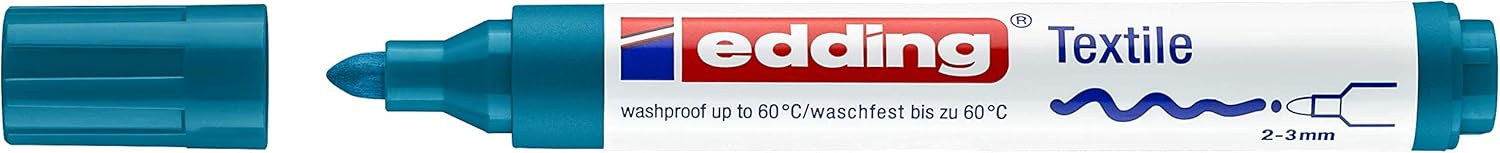 Edding - 4500 Textile Marker Set Of 5 Pcs Cool Colours - (706826)