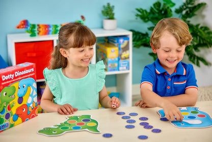 Orchard Toys Dotty Dinosaurs Game, Colour and Shape Game for Children, 2 Games in 1, Perfect for Children Age 3-6, Educational Toy Game