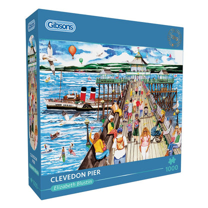 Clevedon Pier | 1000 Piece Jigsaw Puzzle | Seaside Holiday Puzzle | Sustainable Jigsaw Puzzle for Adults | Premium 100% Recycled Board | Great Gift for Adults | Gibsons Games