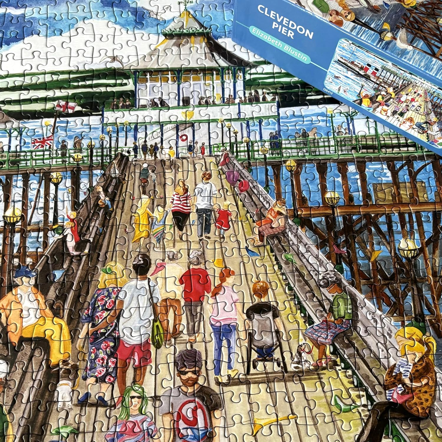 Clevedon Pier | 1000 Piece Jigsaw Puzzle | Seaside Holiday Puzzle | Sustainable Jigsaw Puzzle for Adults | Premium 100% Recycled Board | Great Gift for Adults | Gibsons Games
