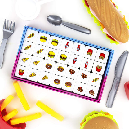 Gift Republic GR670010 Fat Free Games-Foodominoes 28 Piece, Multi