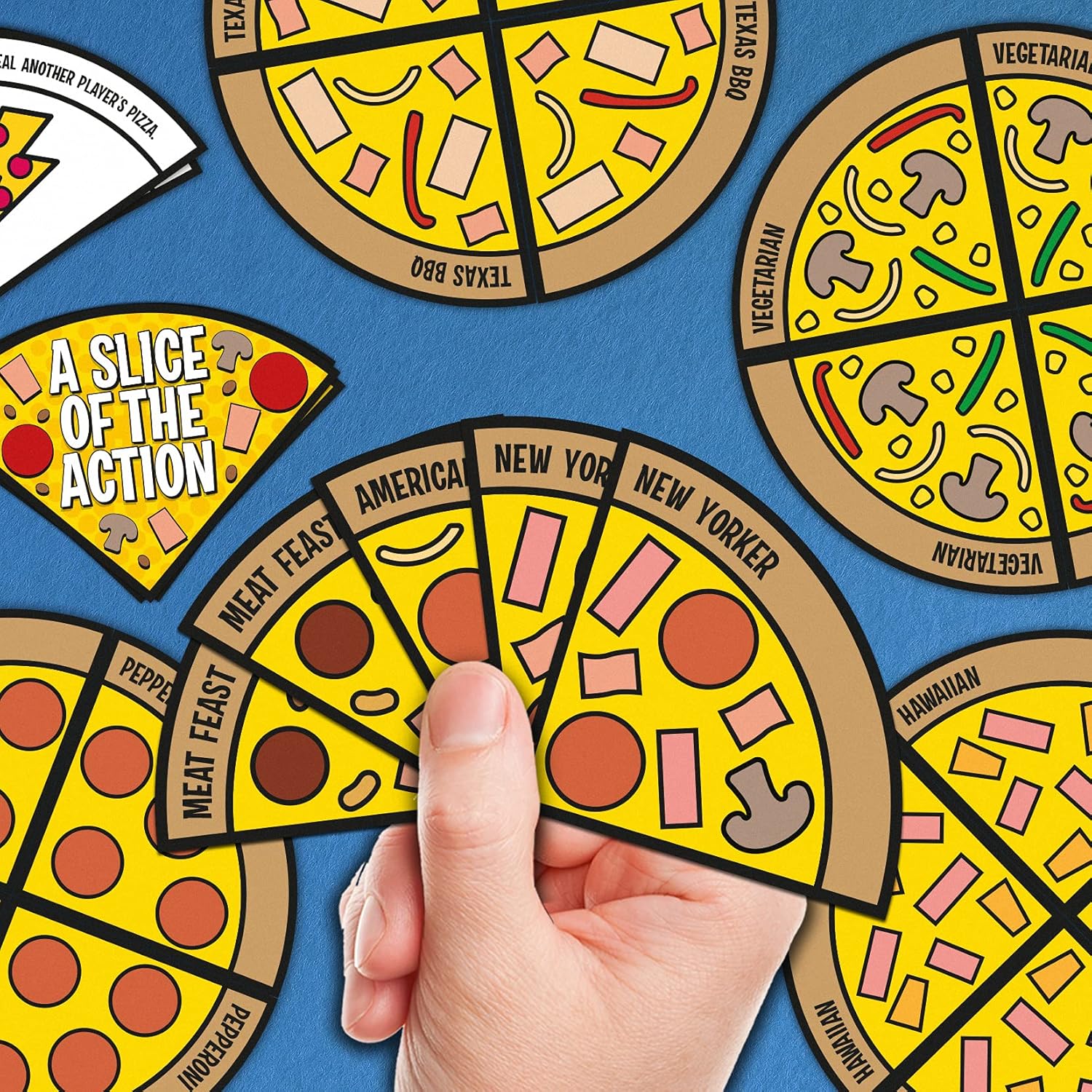 Gift Republic Slice of The Action Pizza Challenge Juego de Cartas Familiar Divertido Juego de Mesa para 2 Jugadores